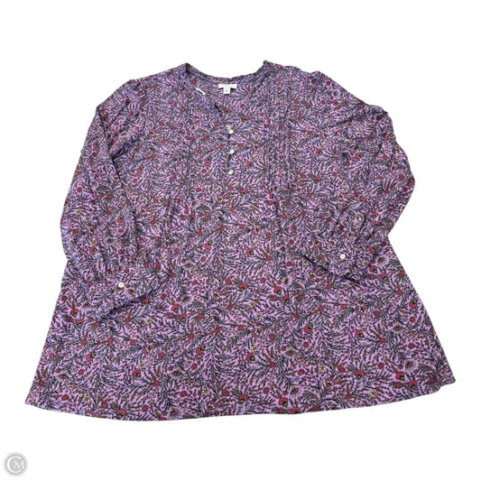 Top Long Sleeve By J. Jill In Purple, Size: 2x