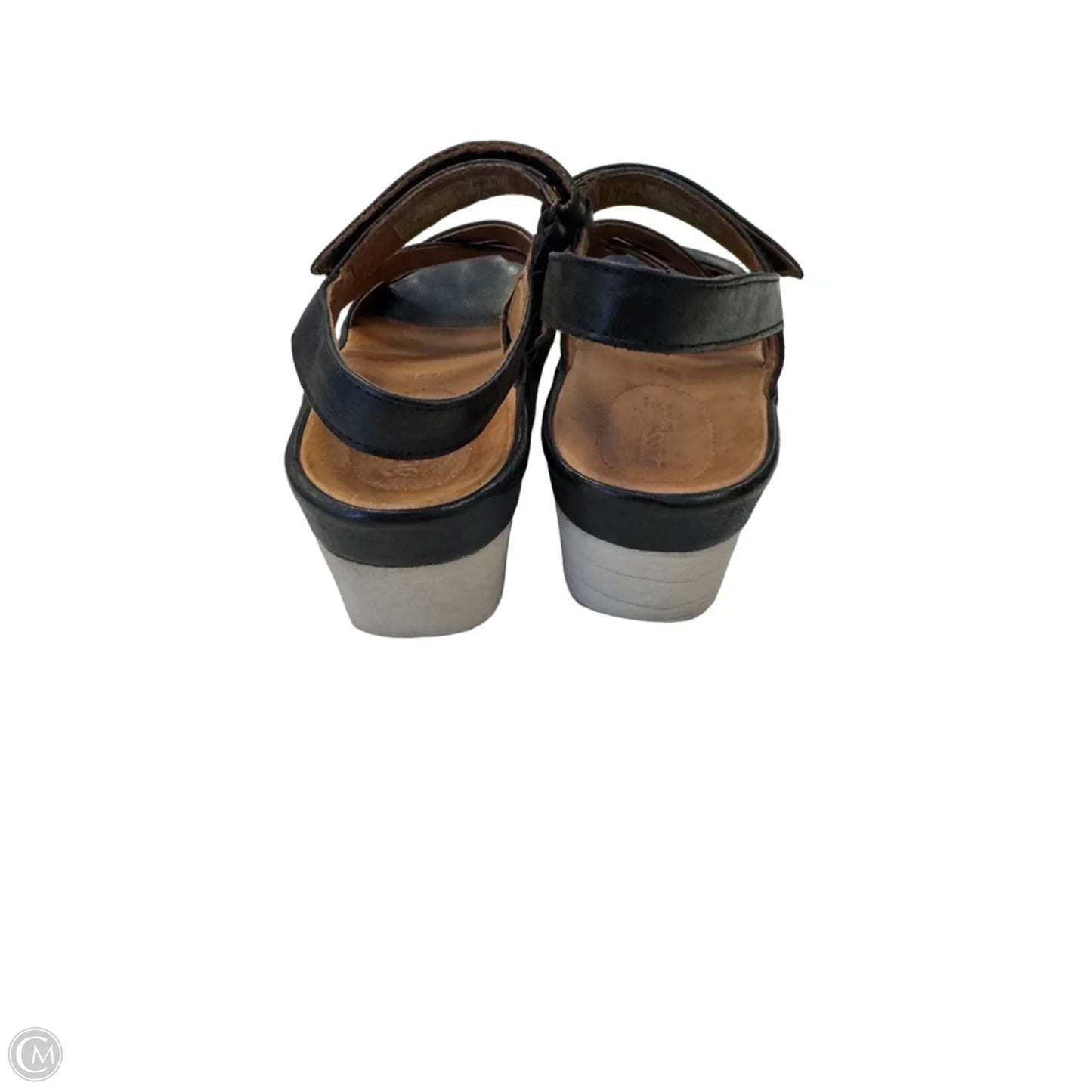 Sandals Heels Wedge By Bussola In Black, Size: 7.5