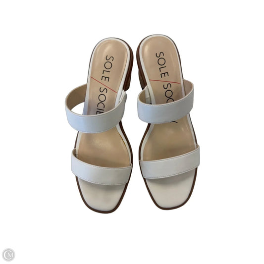 Shoes Heels Block By Sole Society In White, Size: 7.5