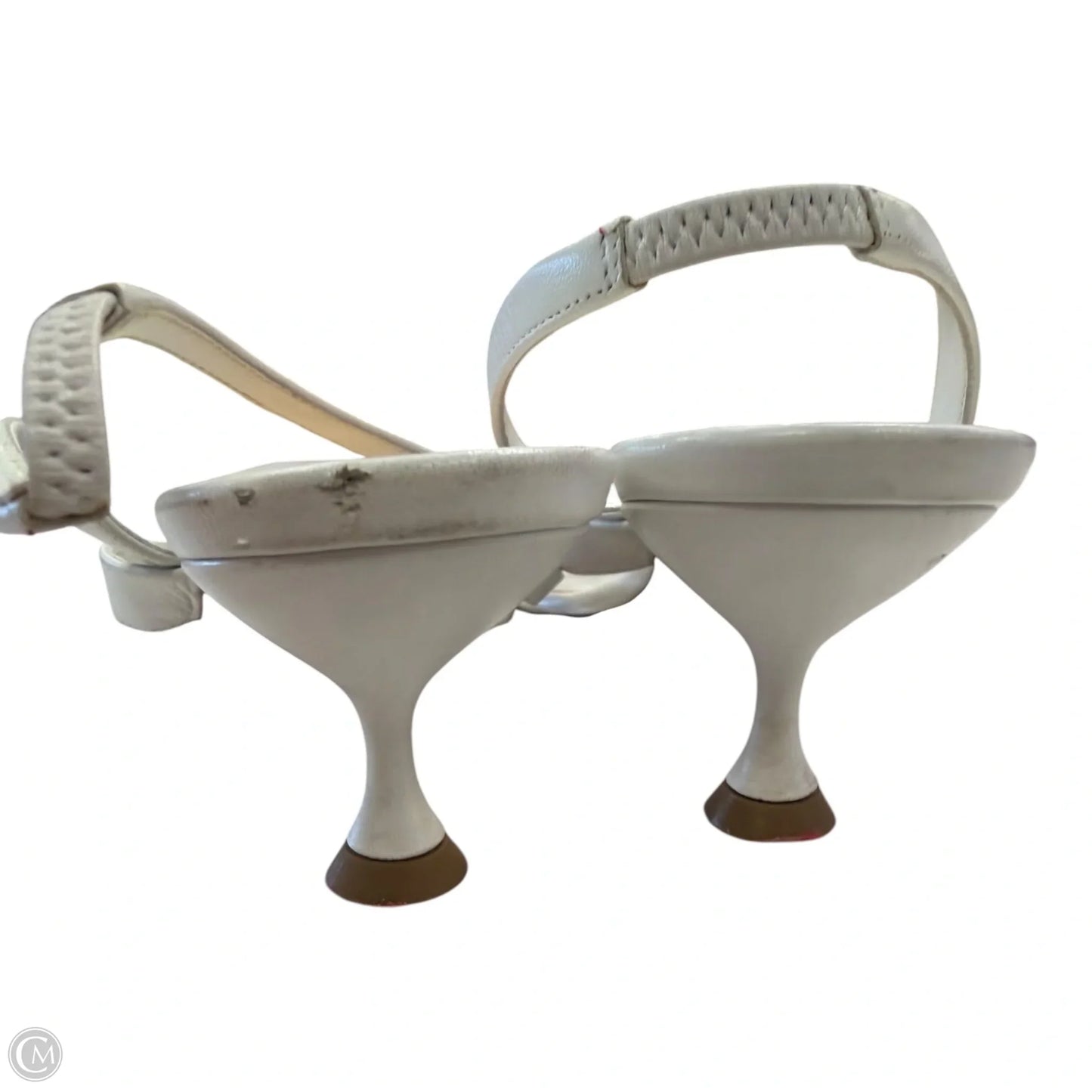 Shoes Luxury Designer By Christian Louboutin In White, Size: 8.5