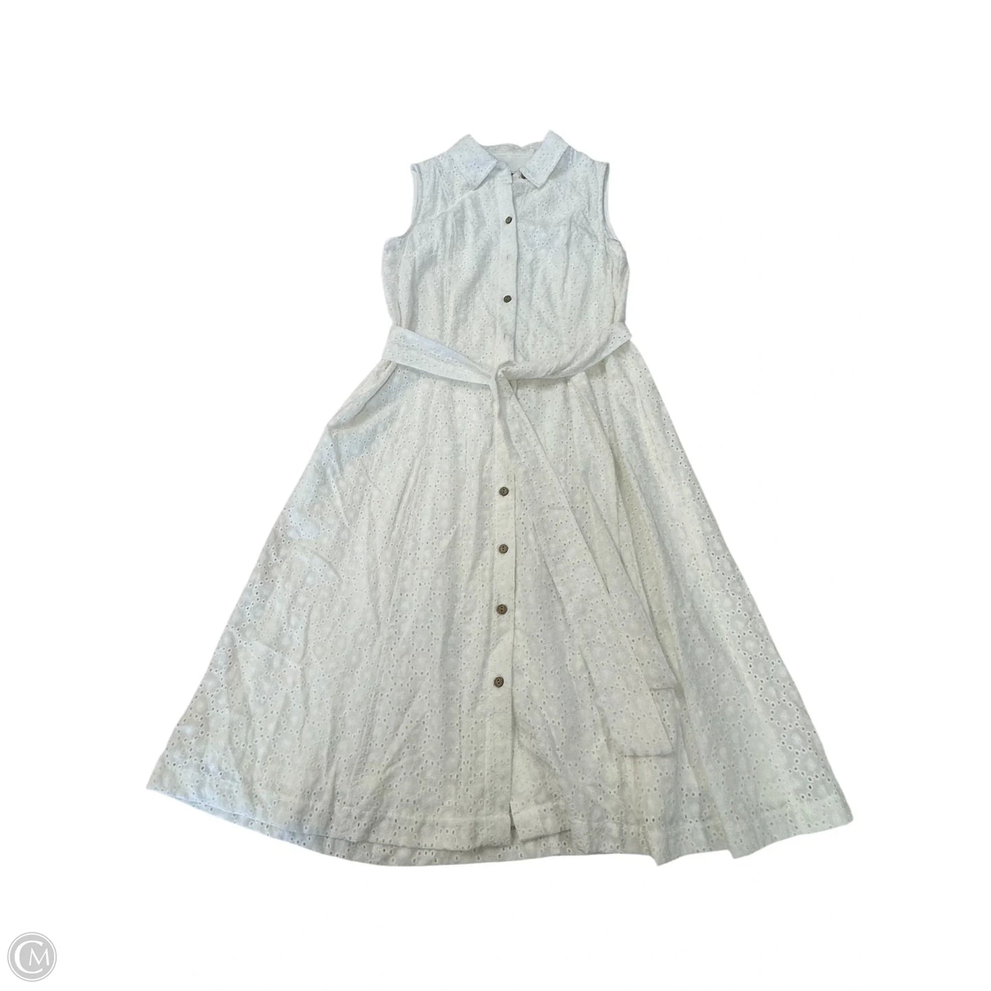 Dress Casual Midi By Anne Klein In White, Size: 6