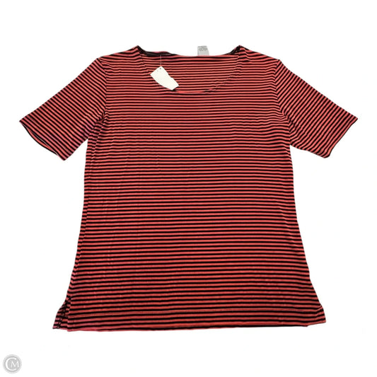 Top Short Sleeve By Chicos In Striped Pattern, Size: 0