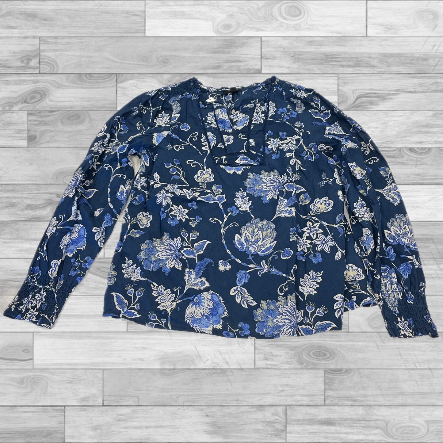 Top Long Sleeve By Talbots In Blue, Size: Sp