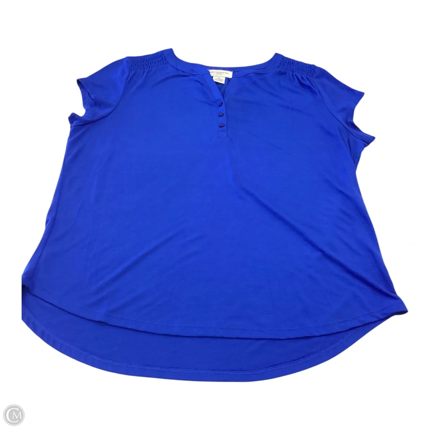 Top Short Sleeve By Liz Claiborne In Blue, Size: Lp