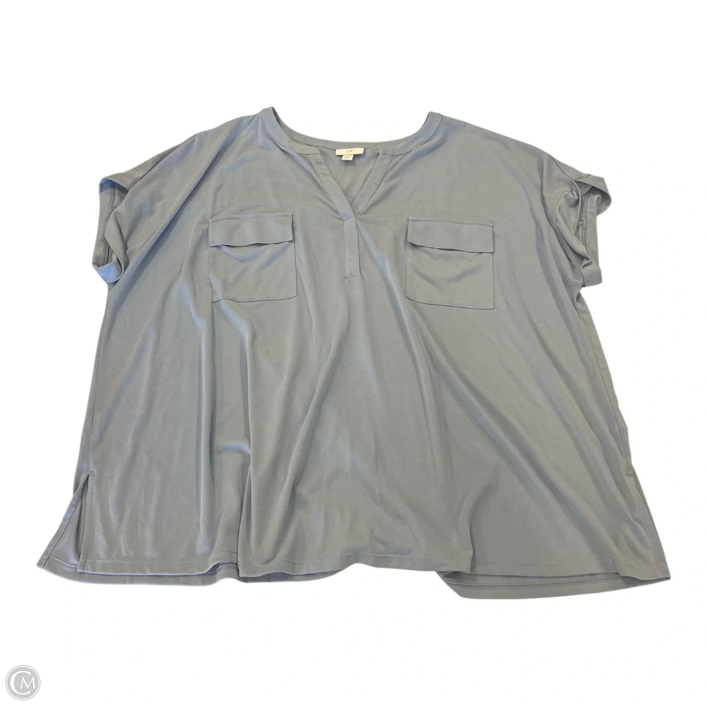 Top Short Sleeve By J. Jill In Blue, Size: 3x