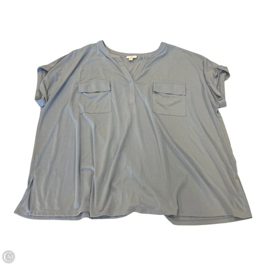 Top Short Sleeve By J. Jill In Blue, Size: 3x