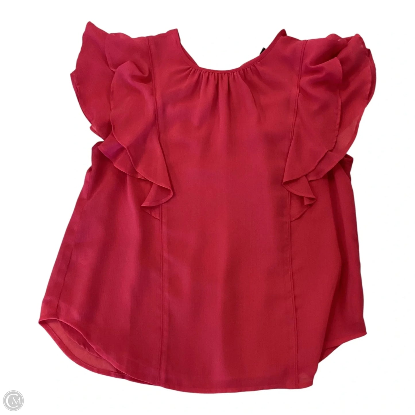 Top Short Sleeve By Ann Taylor In Pink, Size: S