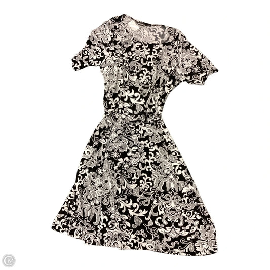 Dress Casual Midi By Nina Leonard In Black & White, Size: 3x