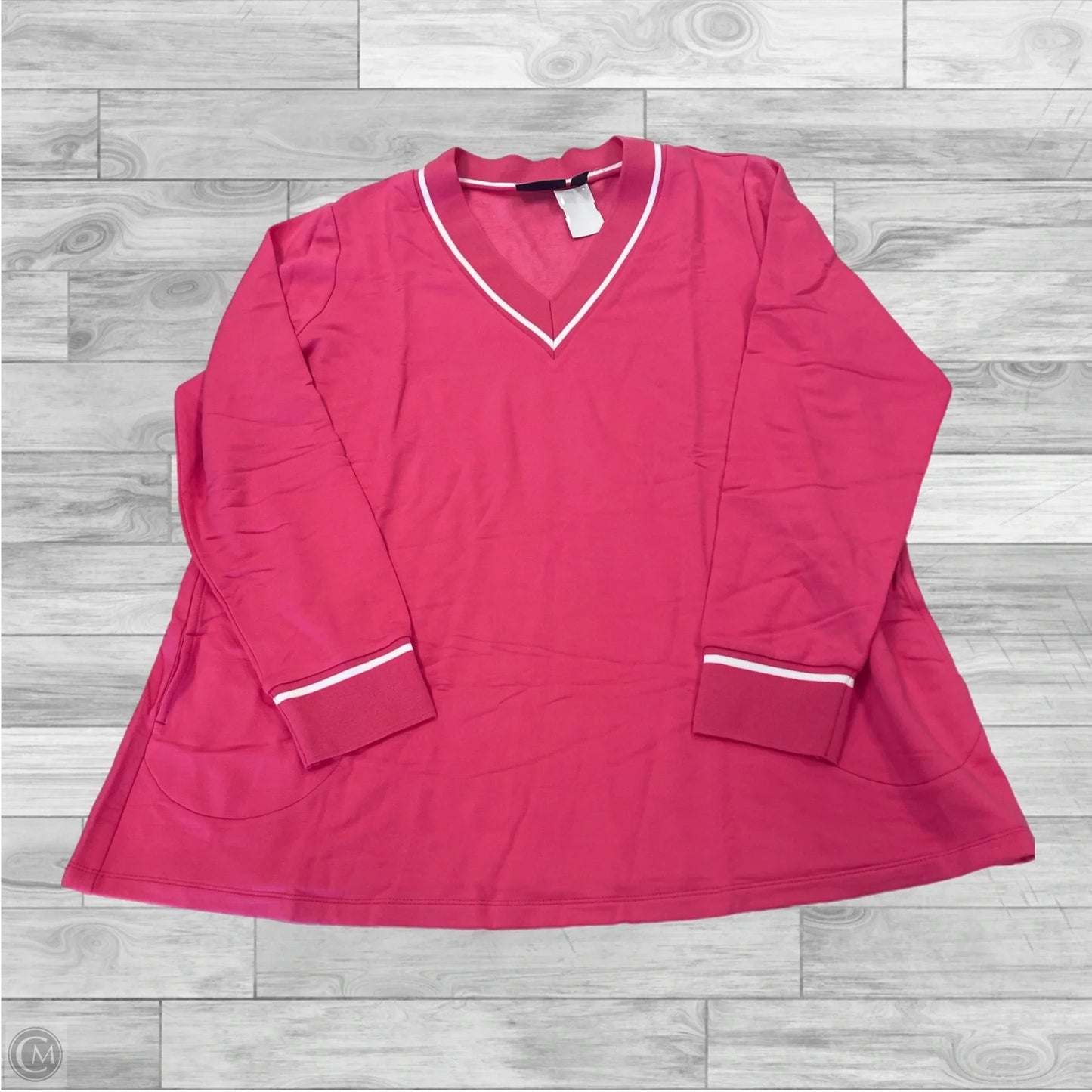 Top Long Sleeve By Susan Graver In Pink, Size: L