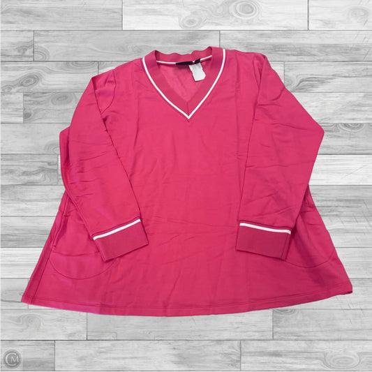 Top Long Sleeve By Susan Graver In Pink, Size: L