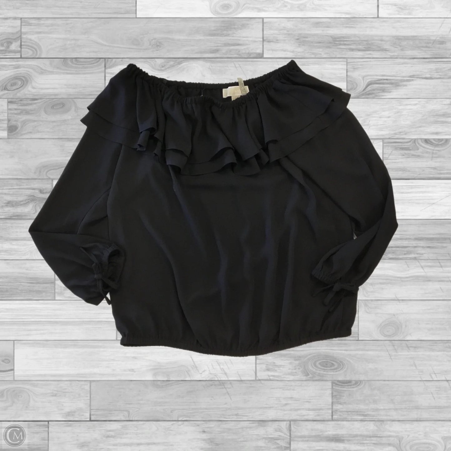 Top Long Sleeve By Michael By Michael Kors In Black, Size: S