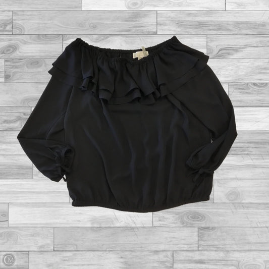 Top Long Sleeve By Michael By Michael Kors In Black, Size: S
