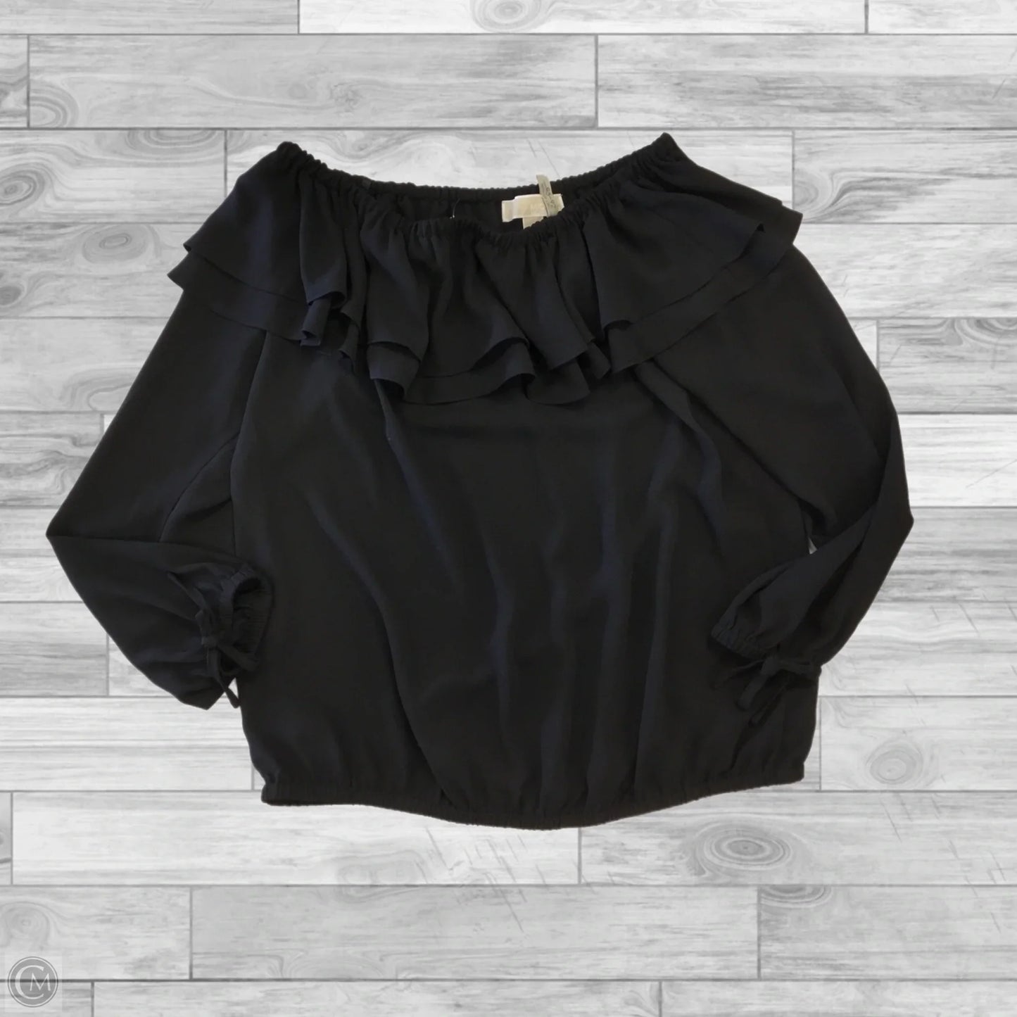 Top Long Sleeve By Michael By Michael Kors In Black, Size: S
