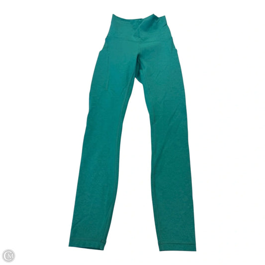 Athletic Leggings By Lululemon In Green, Size: 0