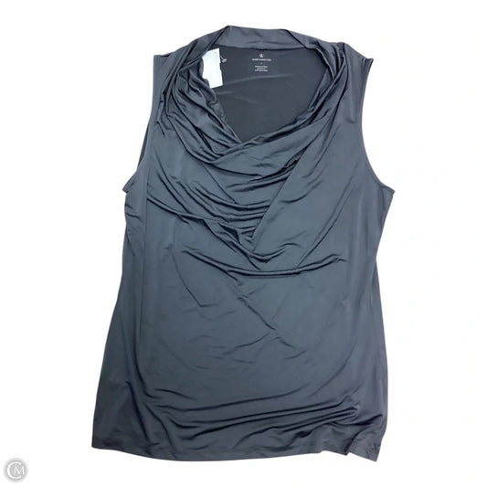 Top Sleeveless By Worthington In Grey, Size: L