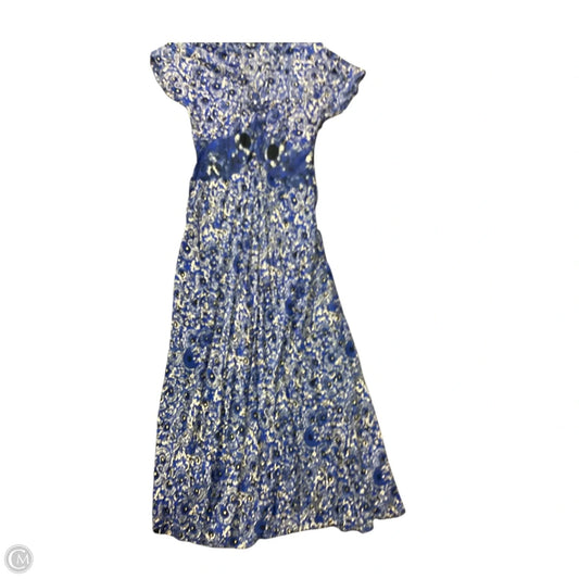 Dress Casual Maxi By Carole Little In Blue, Size: 8