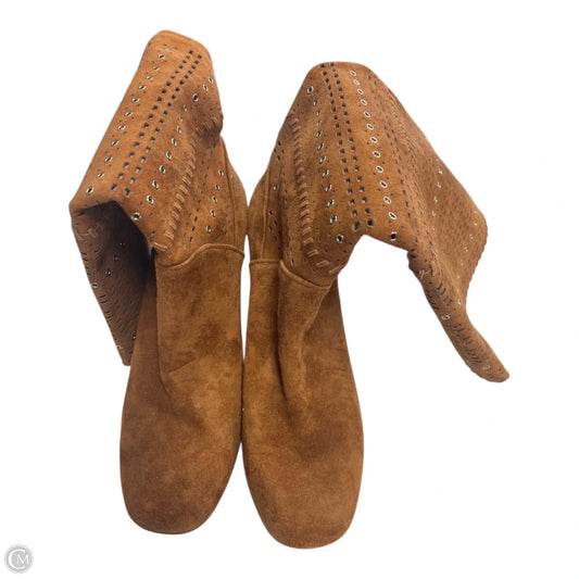 Boots Knee Heels By Donald Pliner In Brown, Size: 8
