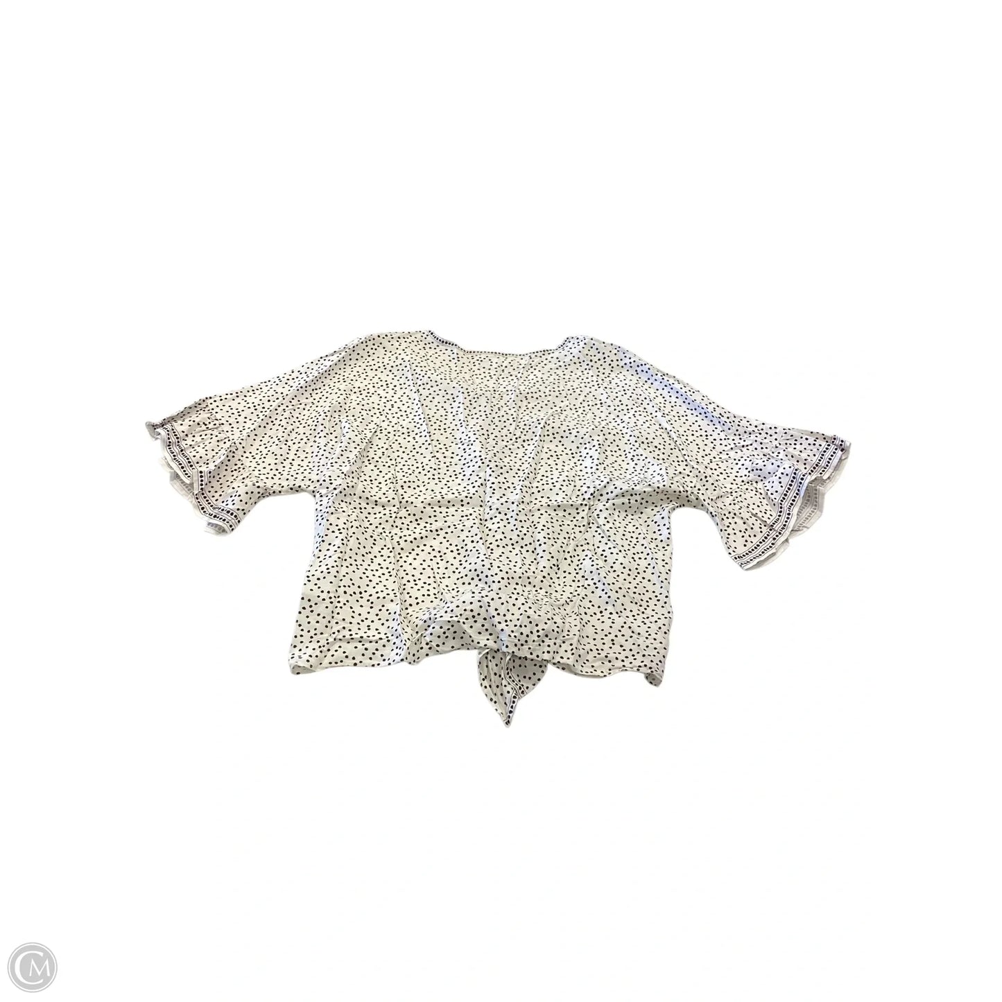 Top Short Sleeve By Max Studio In Polkadot Pattern, Size: L