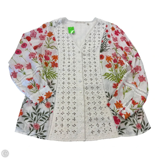 Top Long Sleeve By Soft Surroundings In Floral Print, Size: S