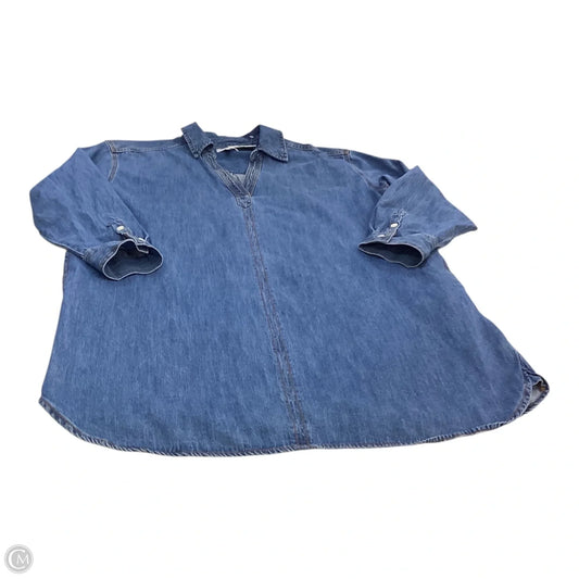 Dress Casual Short By Universal Thread In Blue Denim, Size: Xl
