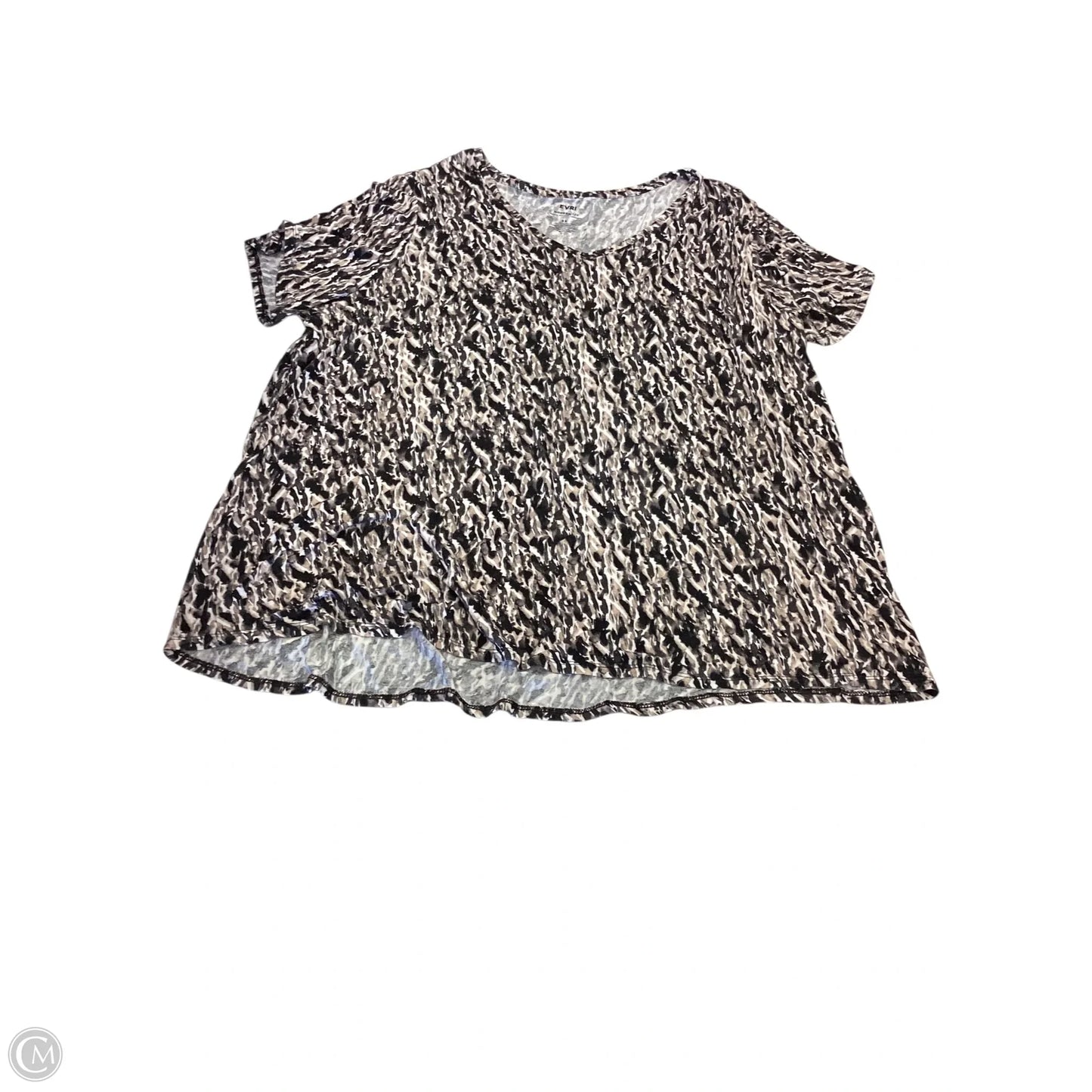 Top Short Sleeve Basic By Evri In Multi-colored, Size: 2x