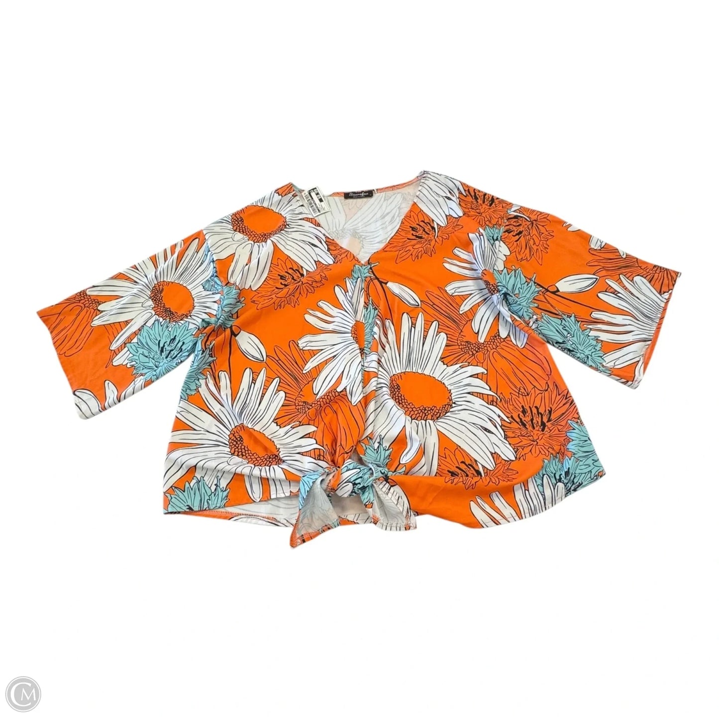 Top Short Sleeve By Clothes Mentor In Floral Print, Size: L