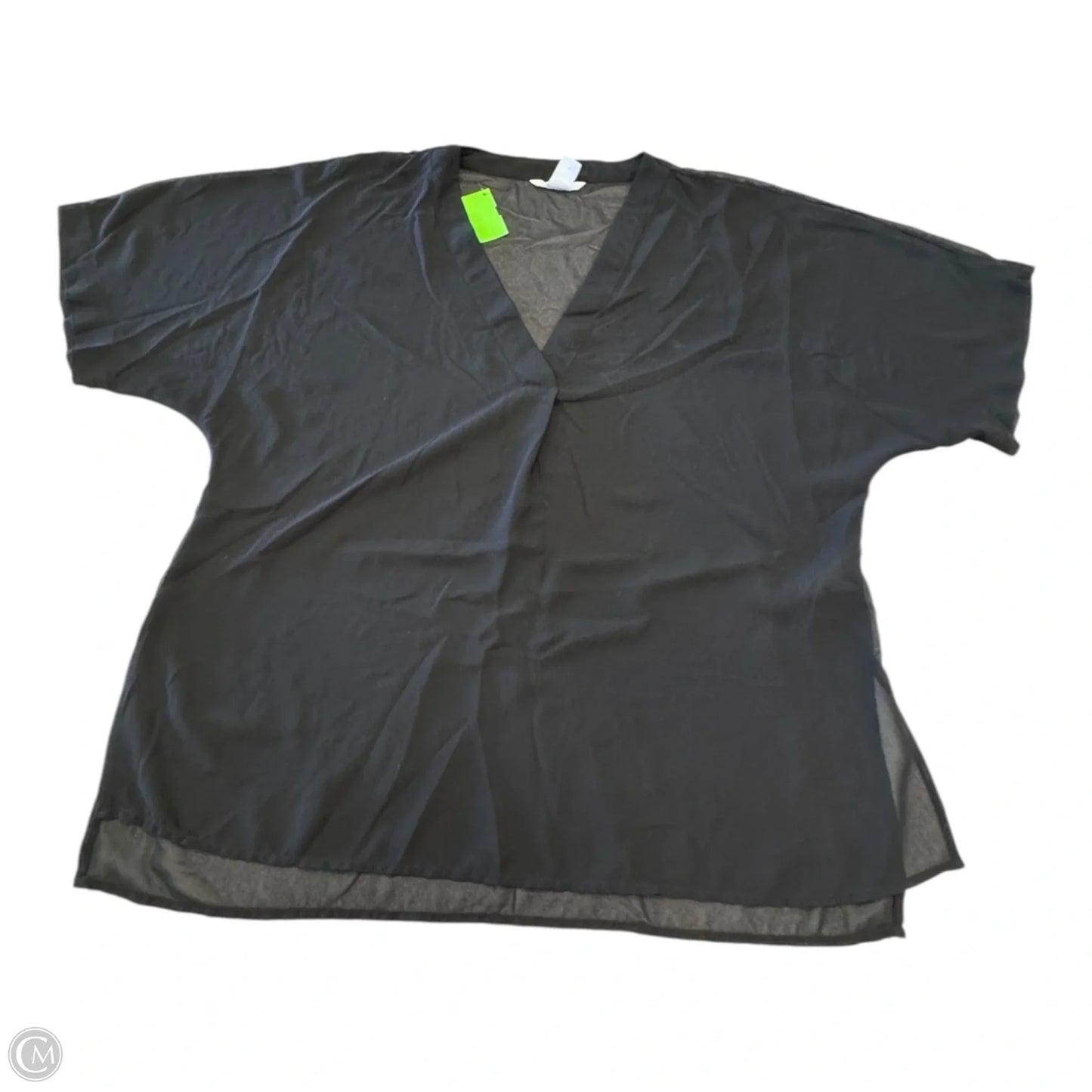 Top Short Sleeve By H&m In Black, Size: 6