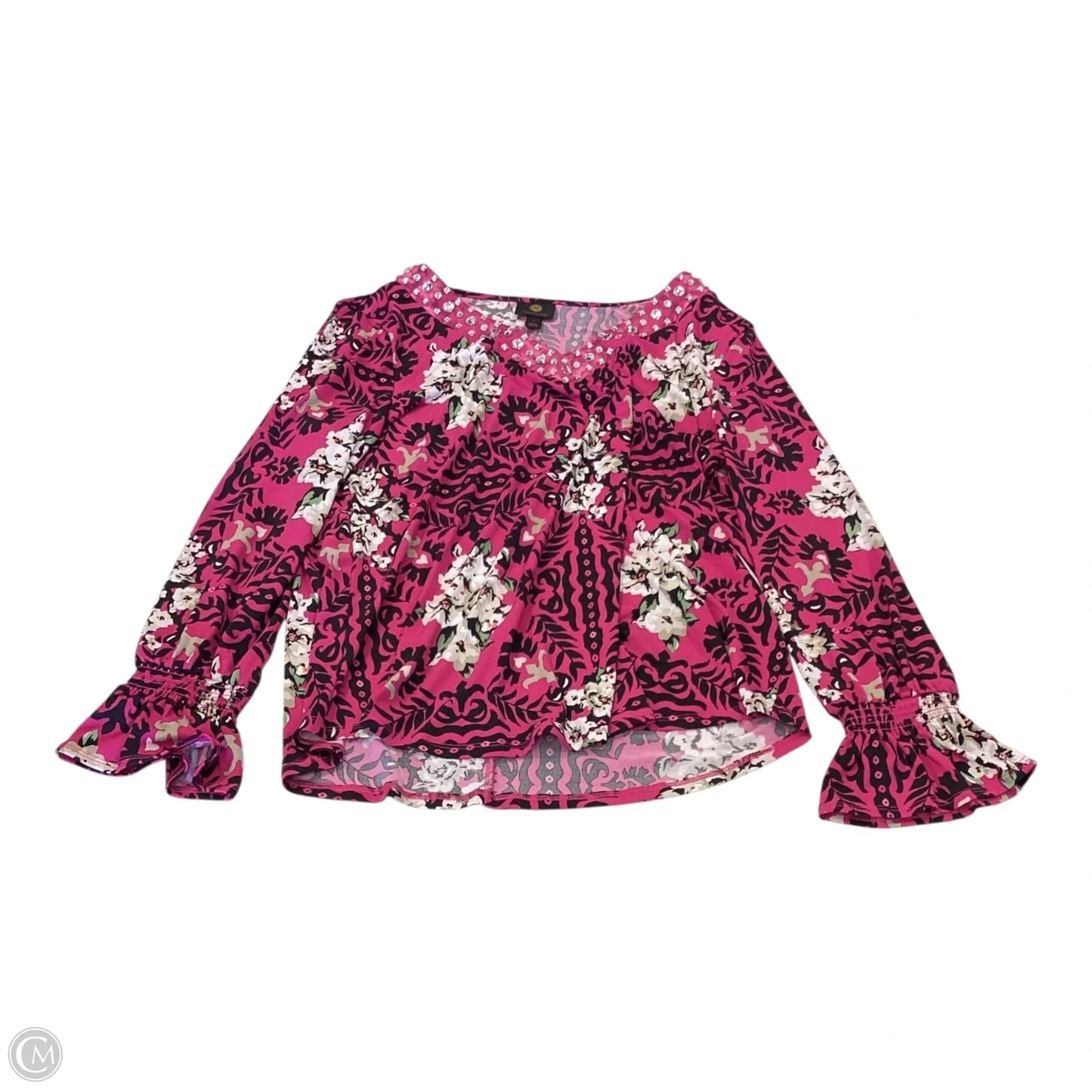 Top Long Sleeve By Jm Collections In Multi-colored, Size: L