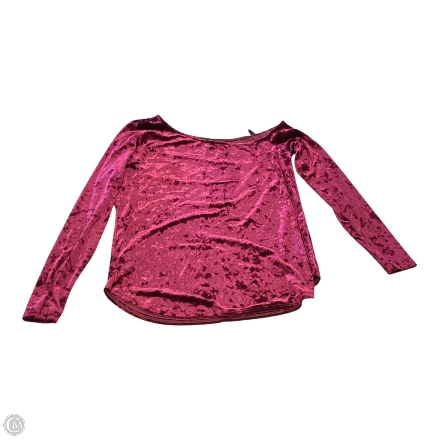 Top Long Sleeve By Fifteen Twenty In Maroon, Size: M