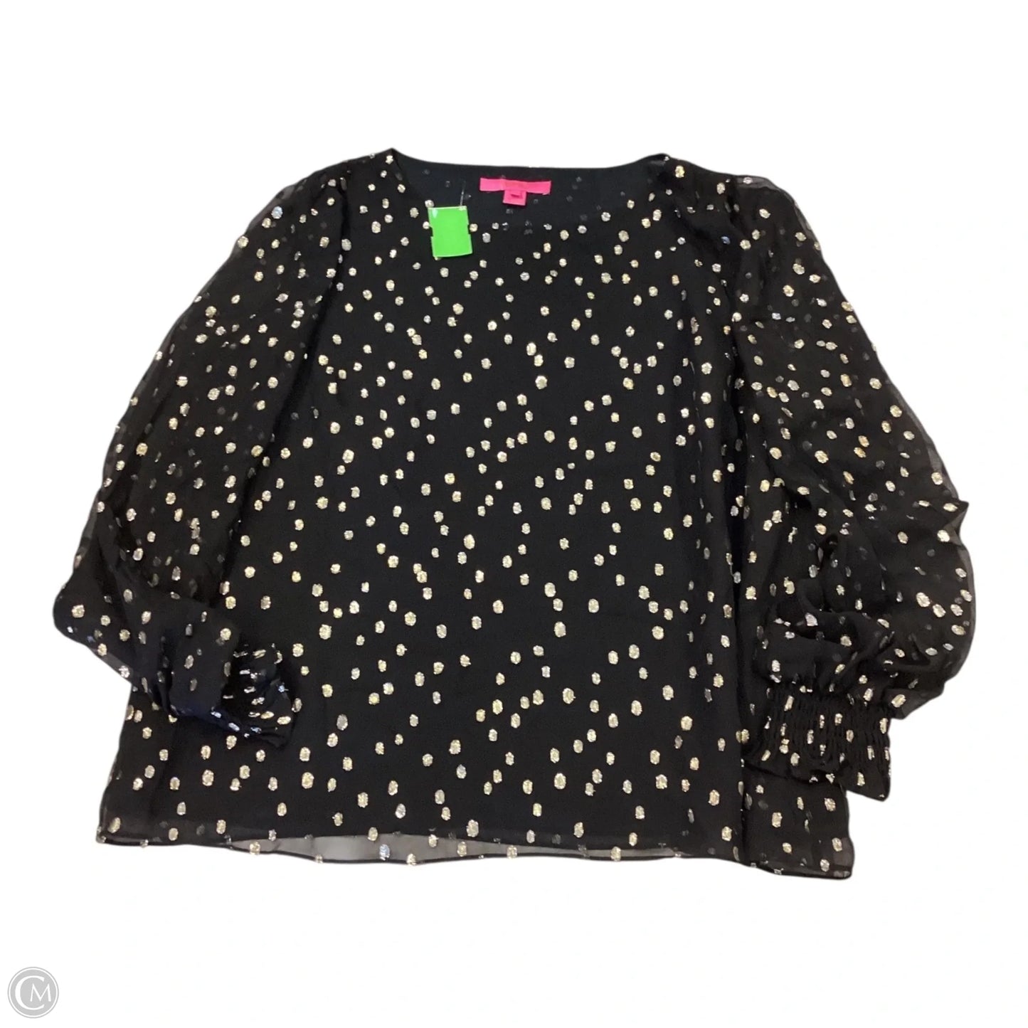 Top Long Sleeve Designer By Lilly Pulitzer In Black, Size: Xl