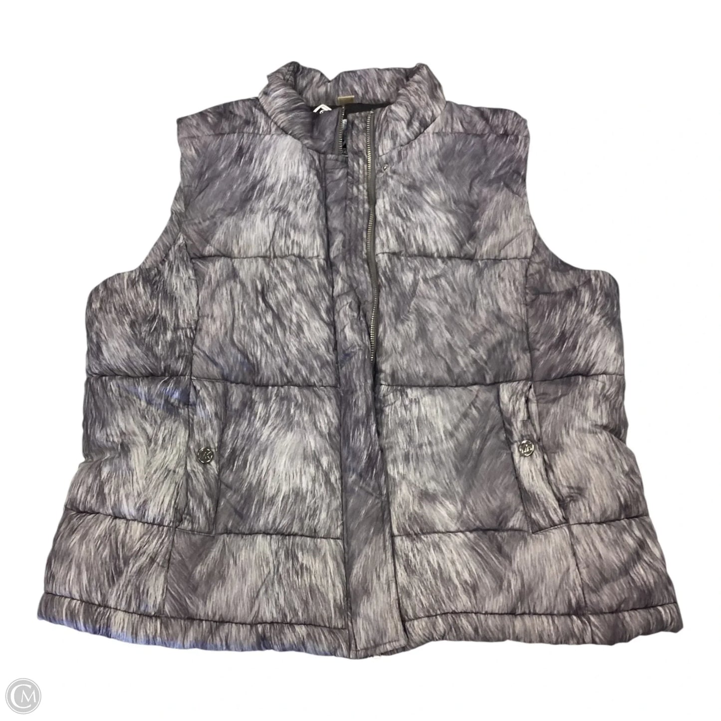 Vest Designer By Michael Kors In Grey, Size: Xl