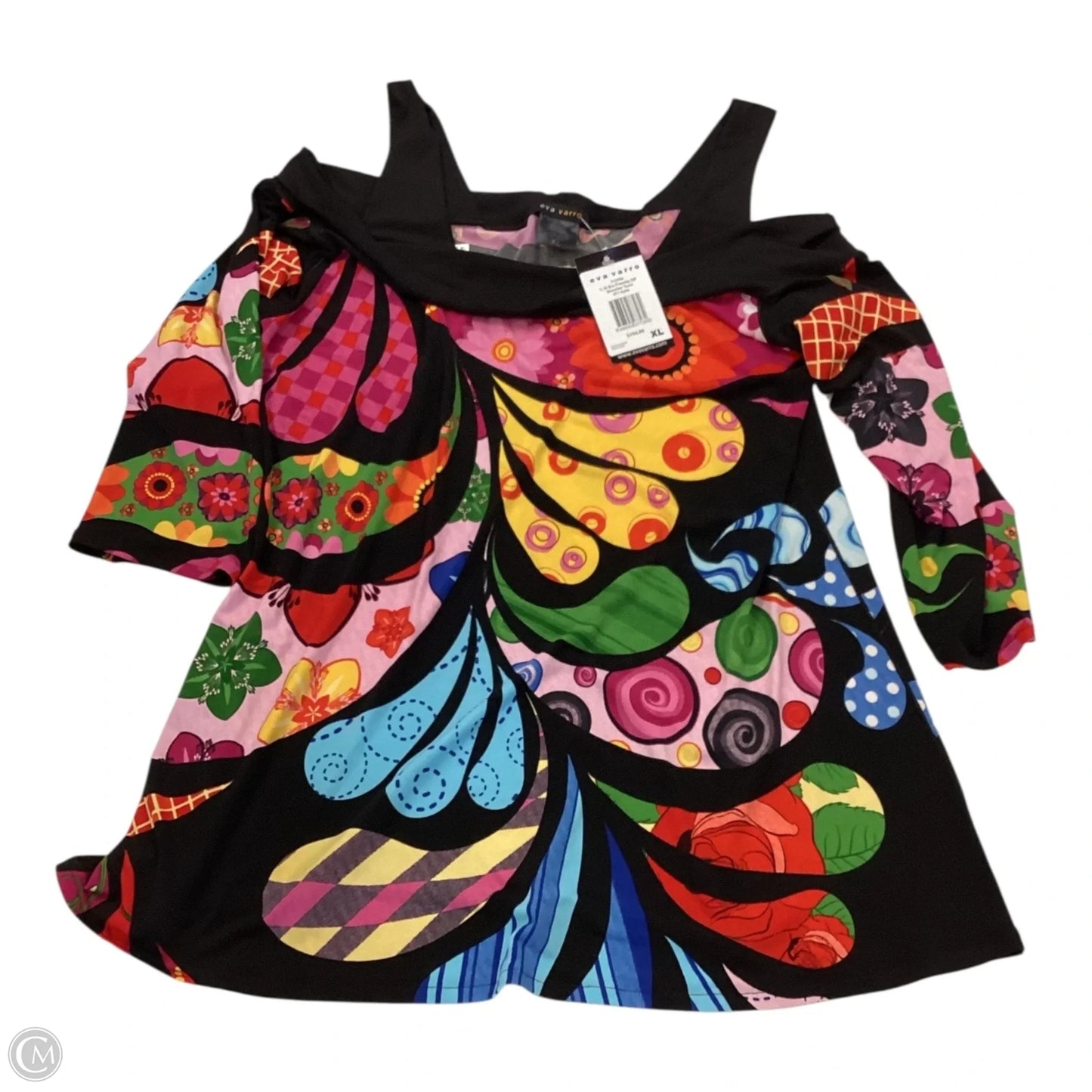 Top 3/4 Sleeve By Cmc In Multi-colored, Size: Xl