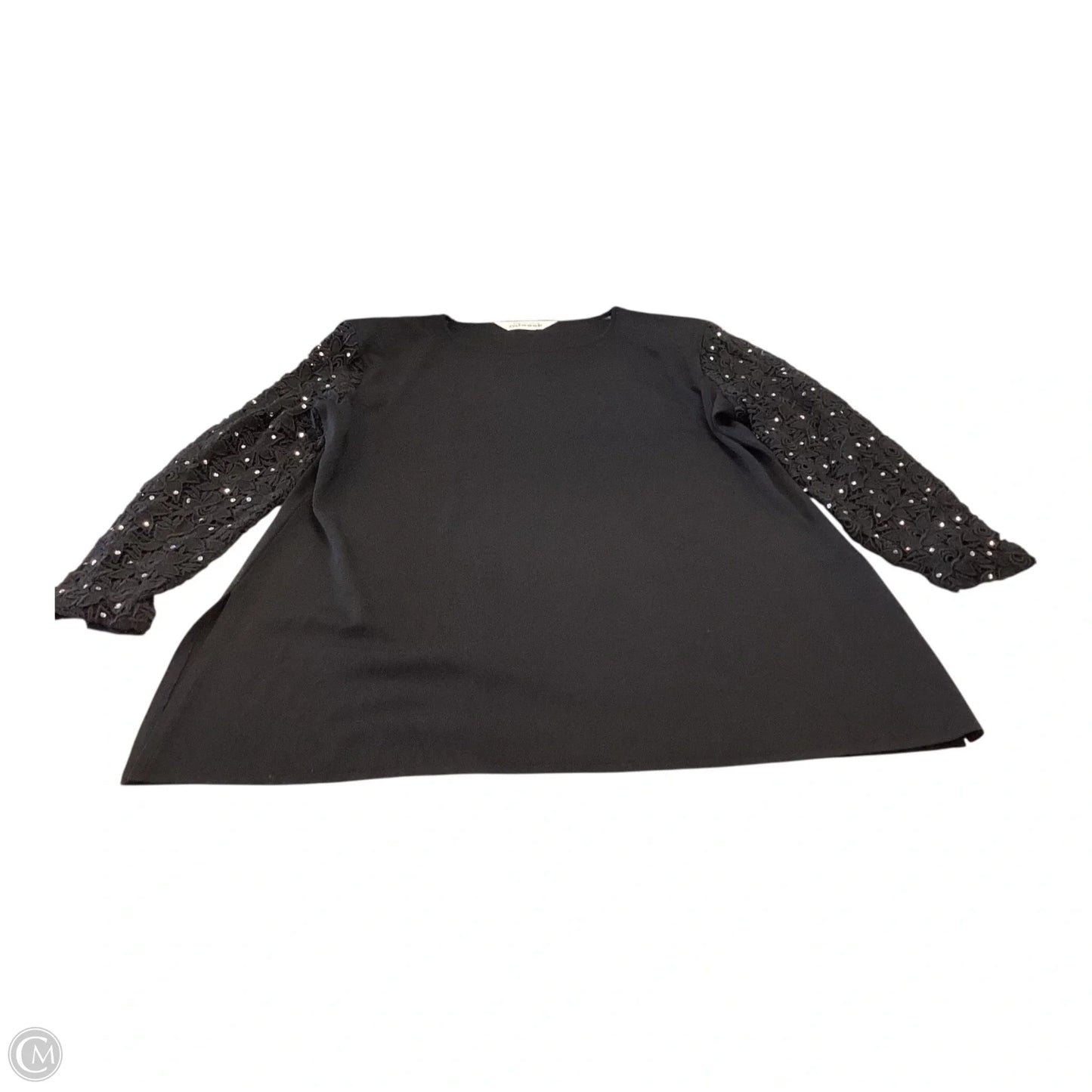Top Long Sleeve By Misook In Black, Size: Xl