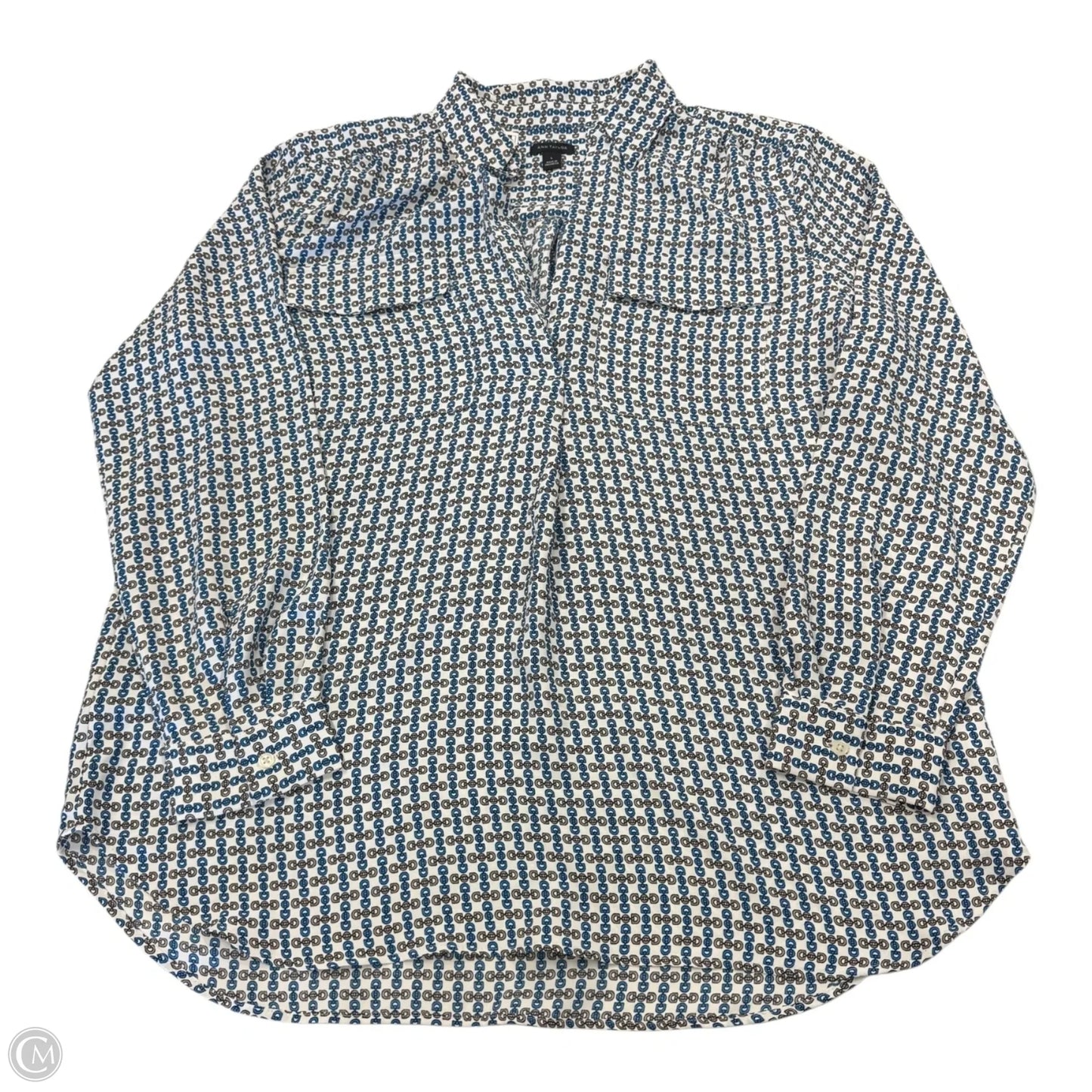 Top Long Sleeve By Ann Taylor In Multi-colored, Size: L