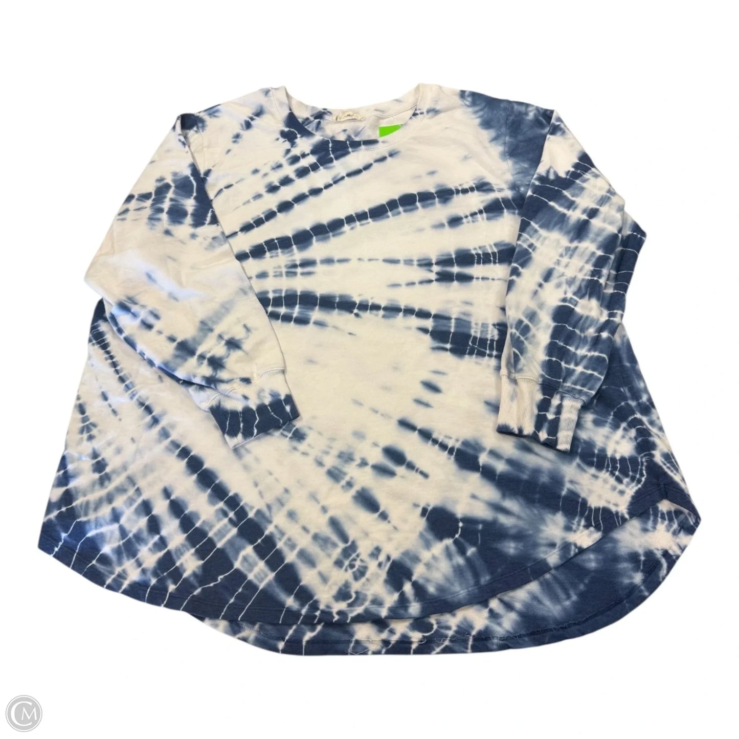 Top Long Sleeve By Jane And Delancey In Tie Dye Print, Size: 1x