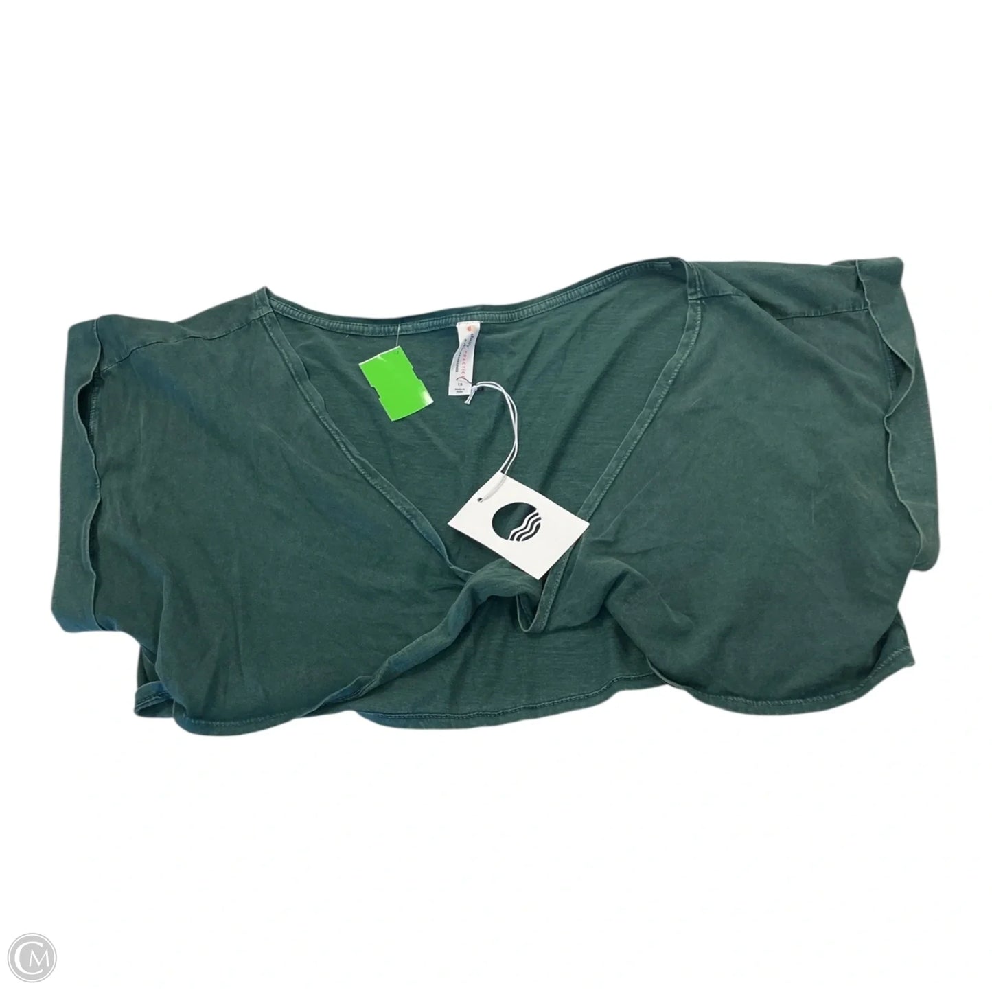 Top Short Sleeve By Anthropologie In Green, Size: 1x