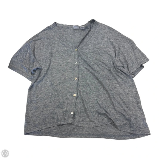 Top Short Sleeve Designer By Halston In Blue, Size: M