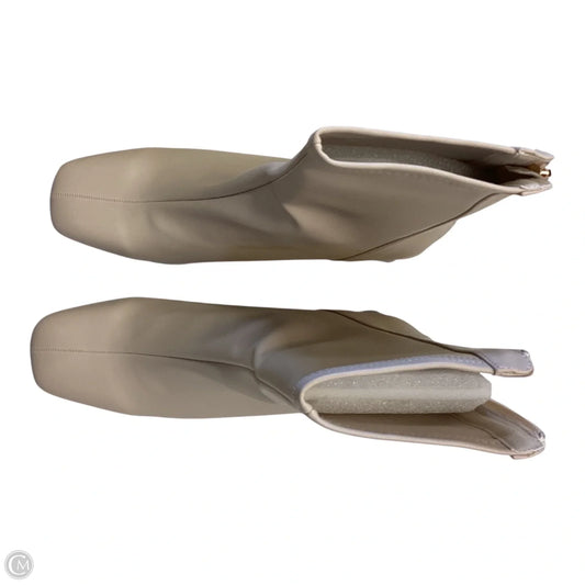 Boots Ankle Heels By Clothes Mentor In Tan, Size: 9.5