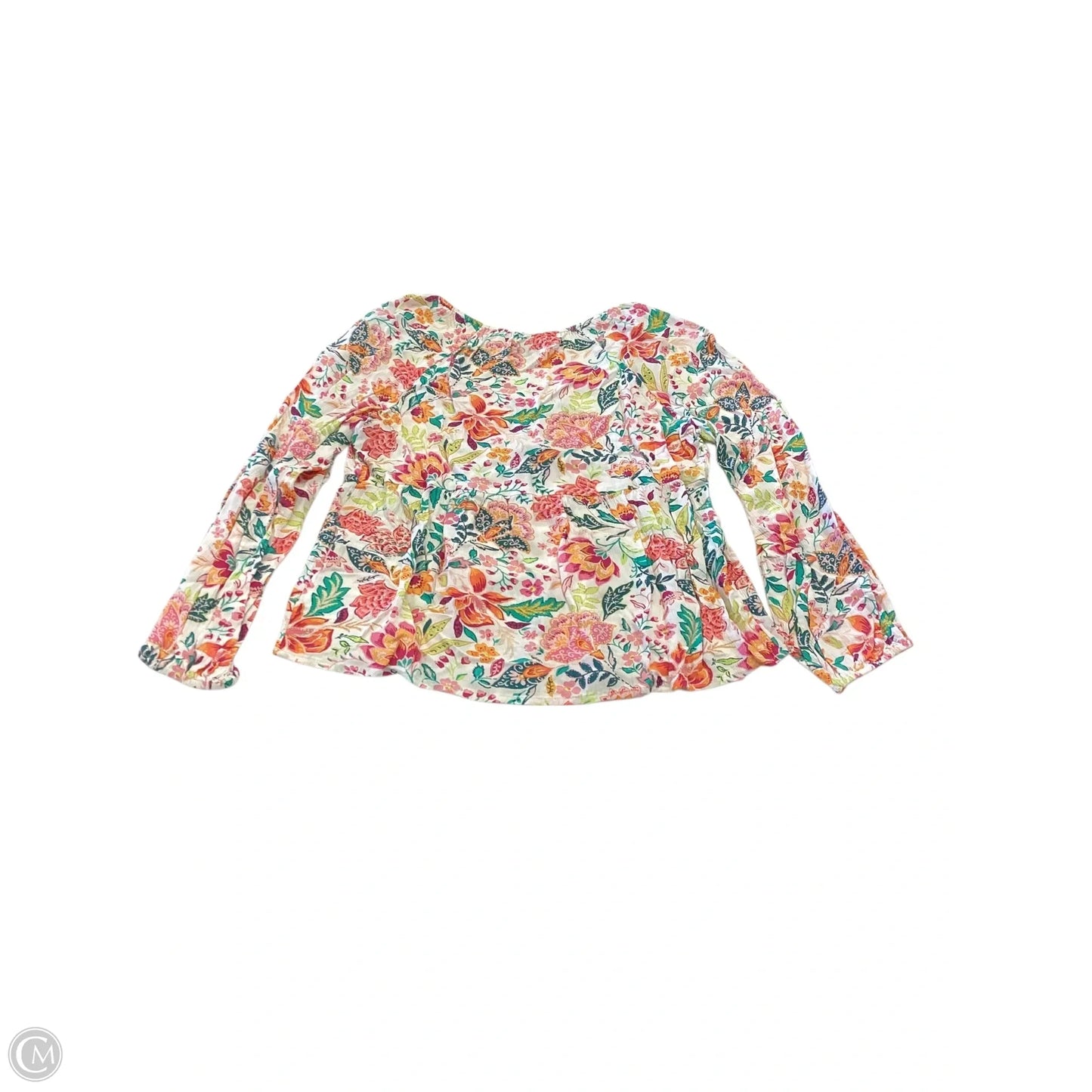 Top Long Sleeve By Old Navy In Floral Print, Size: M