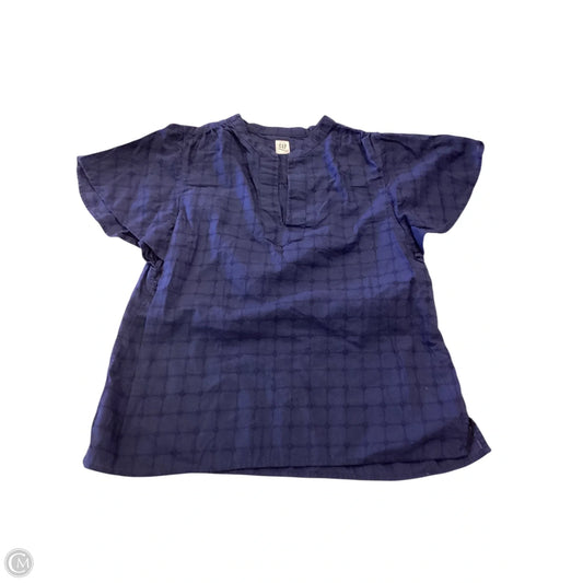 Top Short Sleeve By Gap In Navy, Size: S