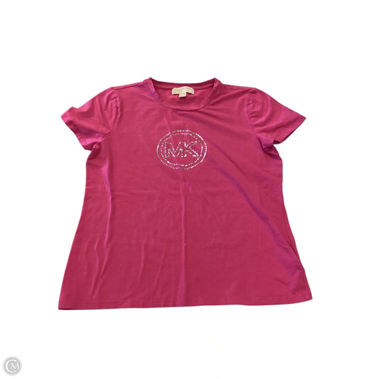 Top Short Sleeve Basic By Michael By Michael Kors In Pink, Size: L