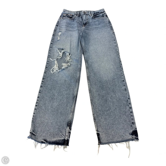 Jeans Flared By Good American In Blue Denim, Size: 8