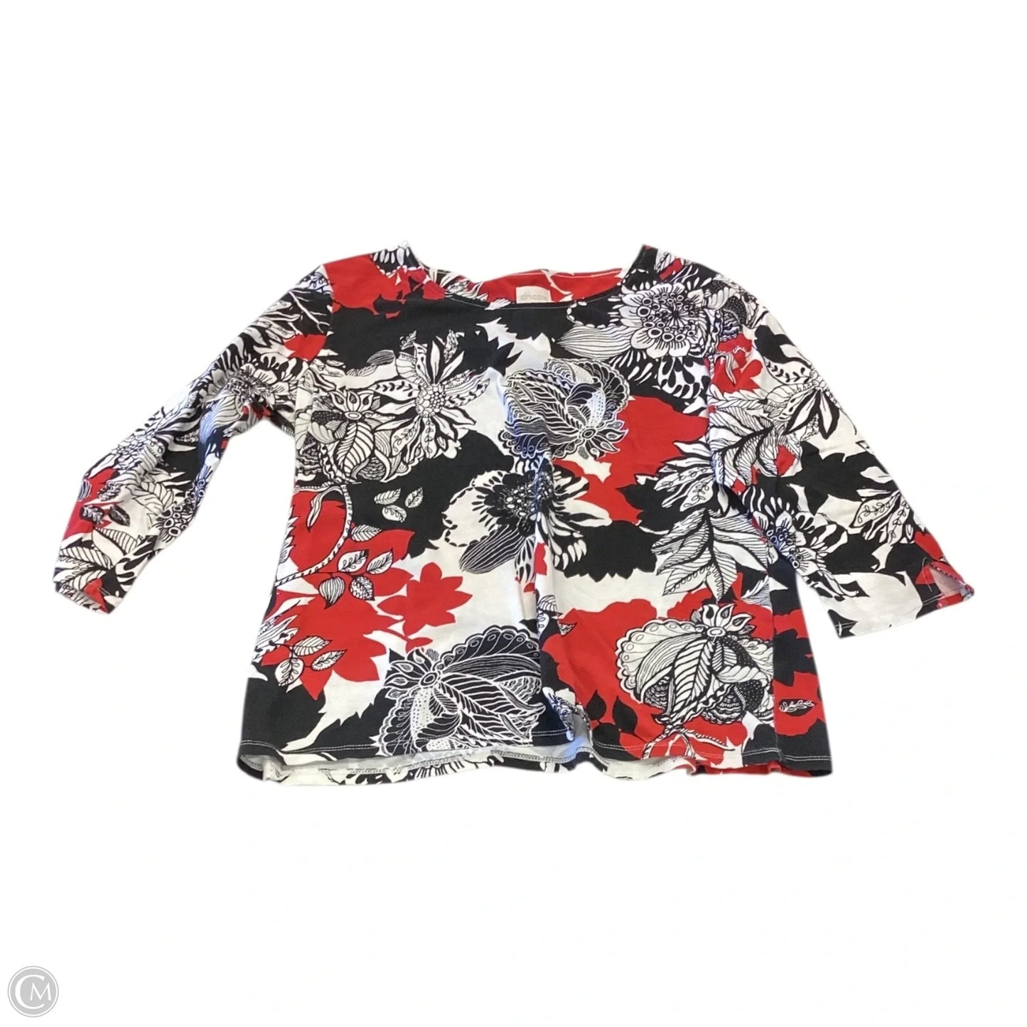 Top 3/4 Sleeve By Chicos In Multi-colored, Size: M