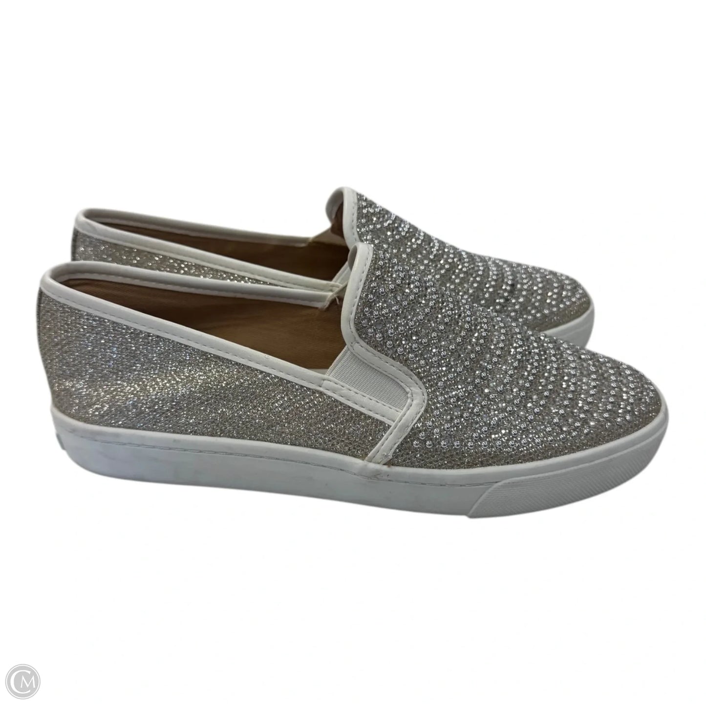 Shoes Sneakers By Inc In Silver & White, Size: 7.5