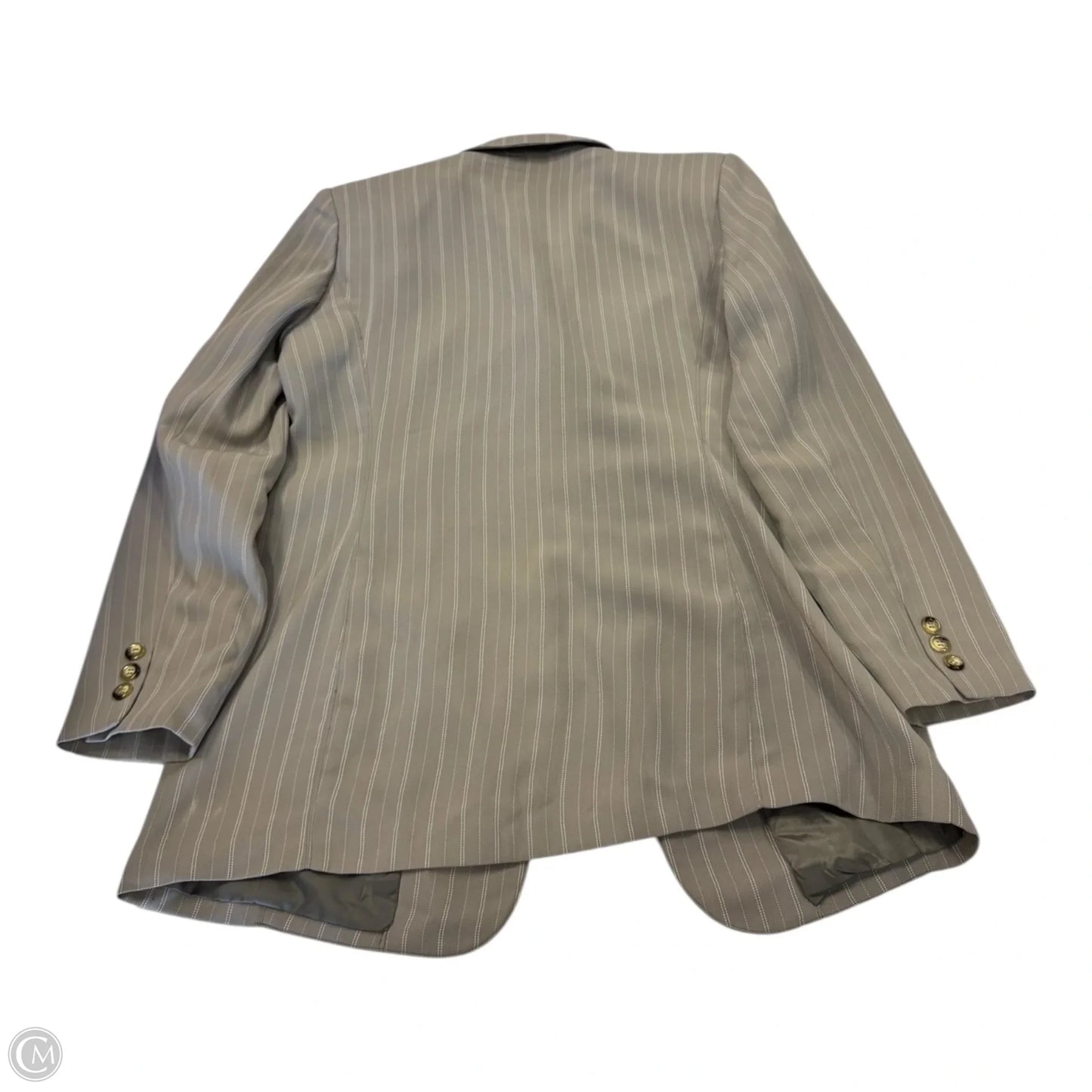 Blazer Designer By Halston In Striped Pattern, Size: 10