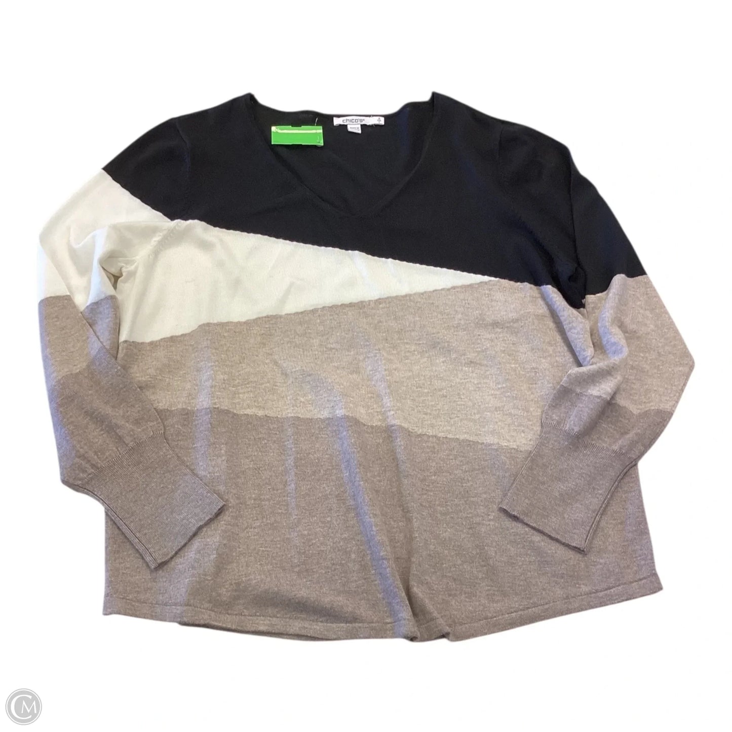 Top Long Sleeve By Chicos In Multi-colored, Size: L