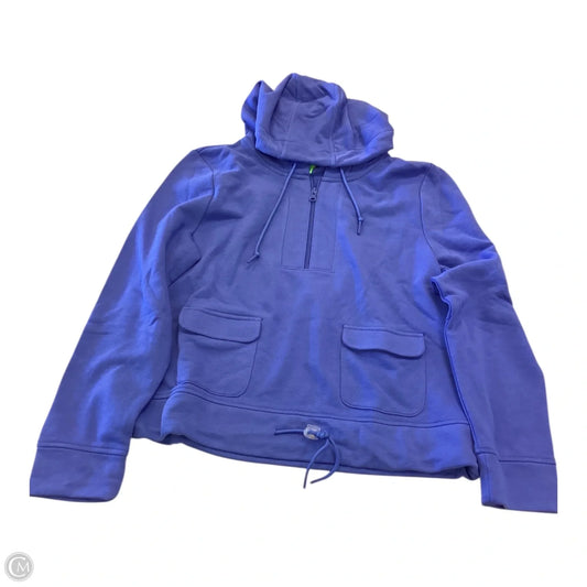 Sweatshirt Hoodie By Talbots In Blue, Size: L