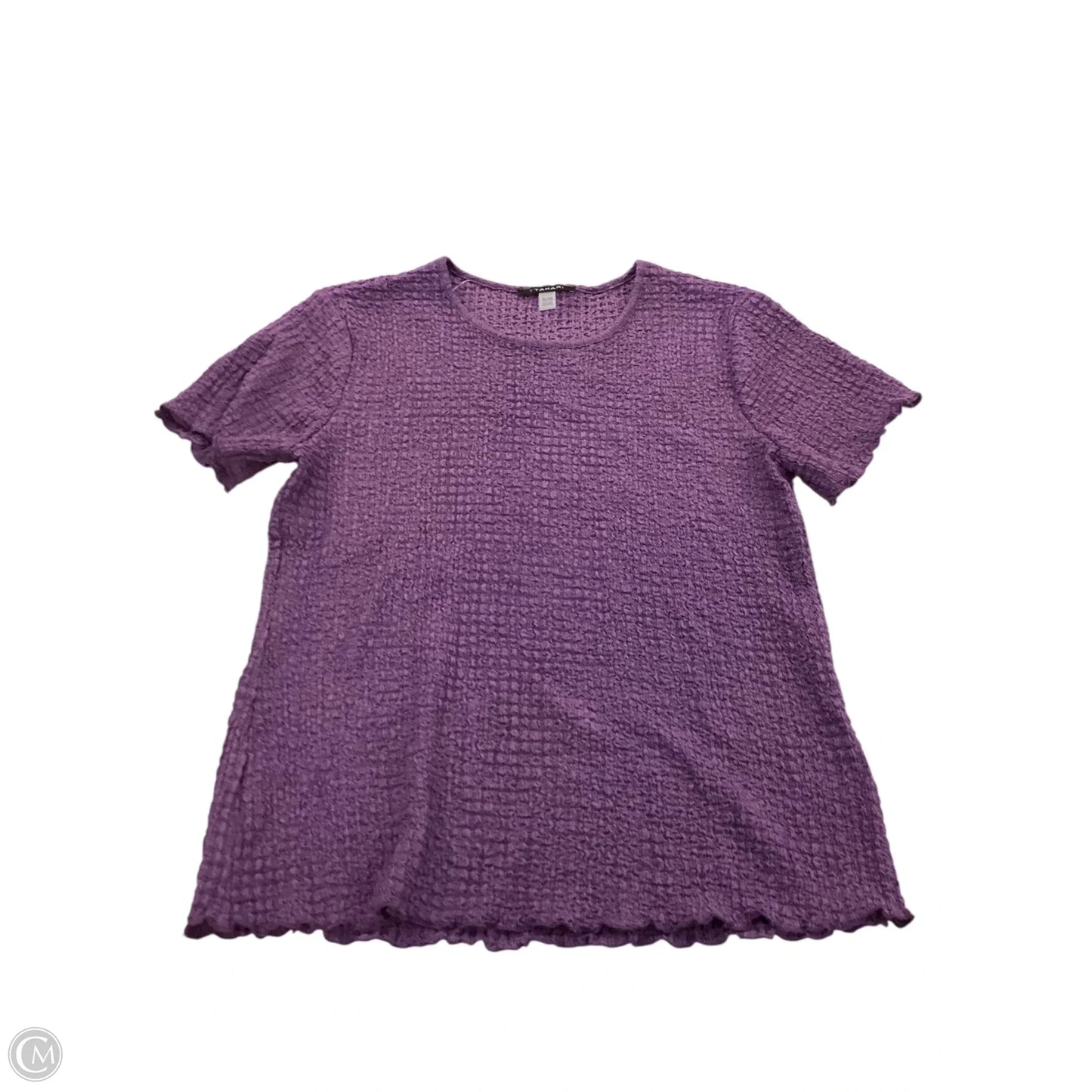 Top Short Sleeve By Tahari In Purple, Size: Xl
