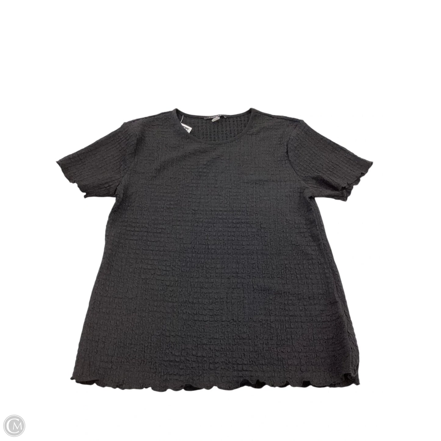 Top Short Sleeve By Tahari In Black, Size: Xl