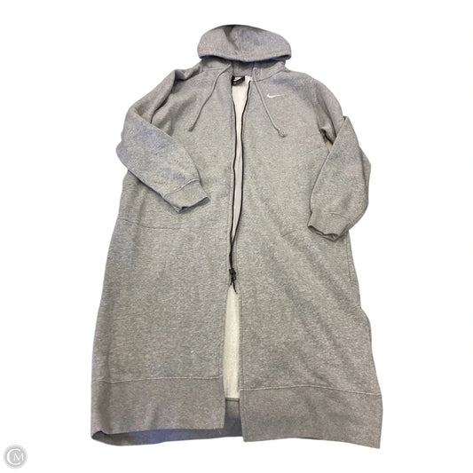 Sweatshirt Hoodie By Nike In Grey, Size: S